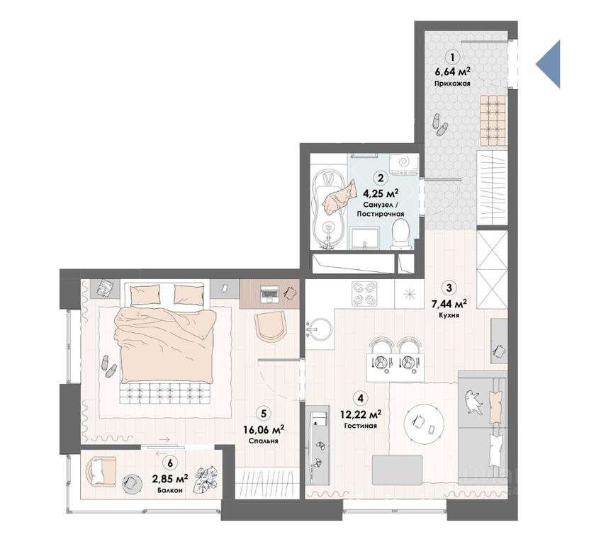 Apartment Sale, 49.46 sq. m. at Triumf, Nadsonovskaya ulitsa, Pushkino, Moscow Region, Russia #1 Apartment Sale, 49.46 sq. m. at Triumf, Nadsonovskaya ulitsa, Pushkino, Moscow Region, Russia #1