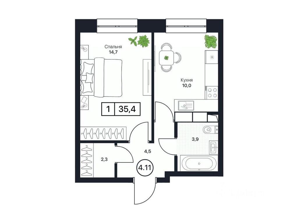 Apartment Sale, 35.4 sq. m. at Pushkino Grad, Polevaya ulitsa, selo Bratovshchina, Pshkinskiy Urban District, Moscow Region, Russia #1 Apartment Sale, 35.4 sq. m. at Pushkino Grad, Polevaya ulitsa, selo Bratovshchina, Pshkinskiy Urban District, Moscow Region, Russia #1