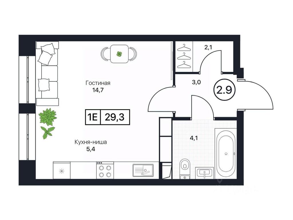 Apartment Sale, 29.3 sq. m. at Pushkino Grad, Polevaya ulitsa, selo Bratovshchina, Pshkinskiy Urban District, Moscow Region, Russia #1 Apartment Sale, 29.3 sq. m. at Pushkino Grad, Polevaya ulitsa, selo Bratovshchina, Pshkinskiy Urban District, Moscow Region, Russia #1