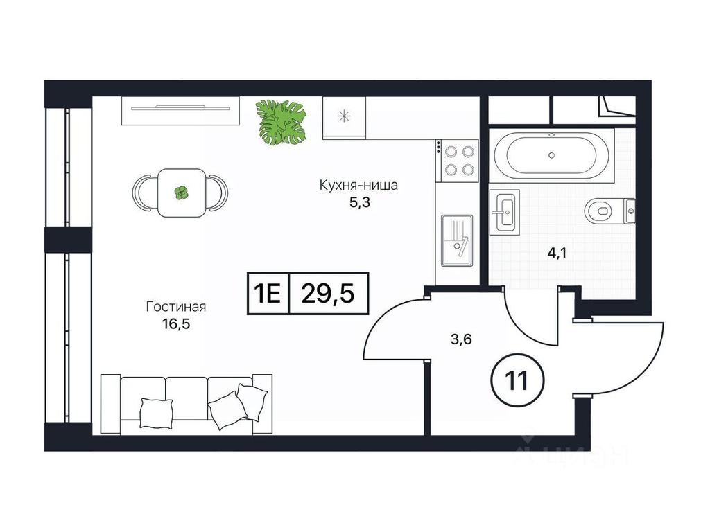 Apartment Sale, 29.5 sq. m. at Pushkino Grad, Polevaya ulitsa, selo Bratovshchina, Pshkinskiy Urban District, Moscow Region, Russia #1 Apartment Sale, 29.5 sq. m. at Pushkino Grad, Polevaya ulitsa, selo Bratovshchina, Pshkinskiy Urban District, Moscow Region, Russia #1