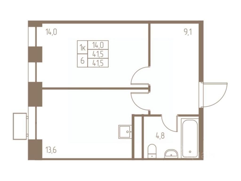 Apartment Sale, 41.5 sq. m. at Fabrikant, 2-y Fabrichny proyezd, Pushkino, Moscow Region, Russia #1 Apartment Sale, 41.5 sq. m. at Fabrikant, 2-y Fabrichny proyezd, Pushkino, Moscow Region, Russia #1