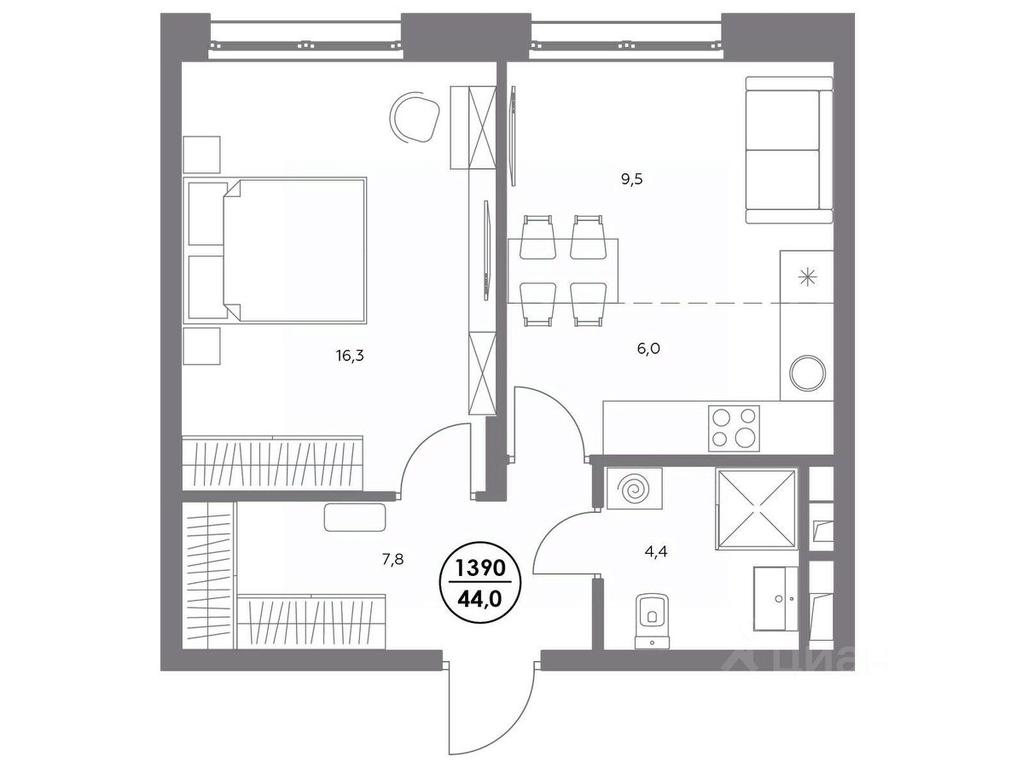 Apartment Sale, 44 sq. m. at Admiral, Shosseynaya Street, Moscow, Russia #1 Apartment Sale, 44 sq. m. at Admiral, Shosseynaya Street, Moscow, Russia #1