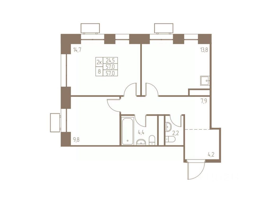 1-BD Apartment Sale, 57 sq. m. at Fabrikant, 2-y Fabrichny proyezd, Pushkino, Moscow Region, Russia #1 1-BD Apartment Sale, 57 sq. m. at Fabrikant, 2-y Fabrichny proyezd, Pushkino, Moscow Region, Russia #1
