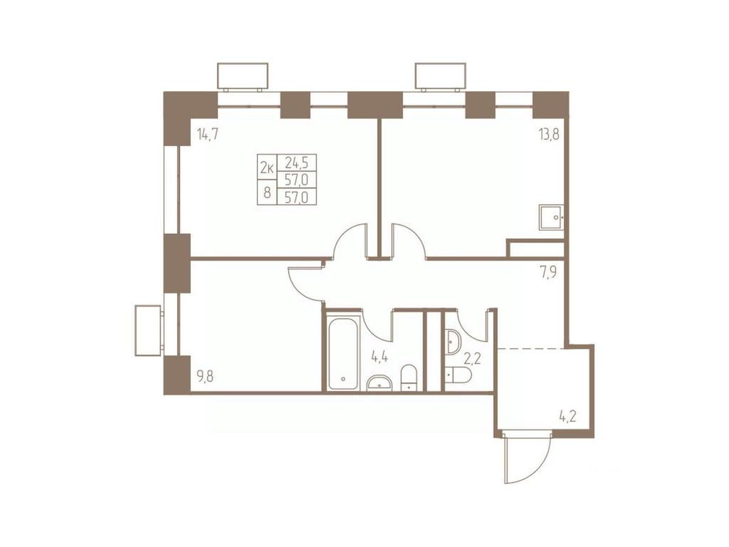 1-BD Apartment Sale, 57平方米 at Fabrikant, 2-y Fabrichny proyezd, Pushkino, Moscow Region, Russia #1 1-BD Apartment Sale, 57平方米 at Fabrikant, 2-y Fabrichny proyezd, Pushkino, Moscow Region, Russia #1