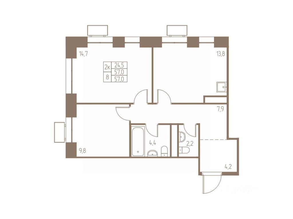 1-BD Apartment Sale, 57平方米 at Fabrikant, 2-y Fabrichny proyezd, Pushkino, Moscow Region, Russia #1 1-BD Apartment Sale, 57平方米 at Fabrikant, 2-y Fabrichny proyezd, Pushkino, Moscow Region, Russia #1