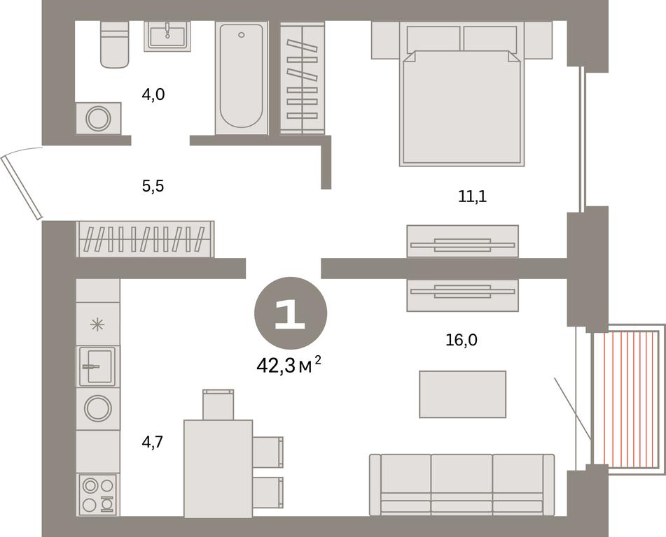 Продажа 1-комн. квартиры, 42,3 м² в ЖК «Квартал Метроном», Тагильская улица, Москва, Россия #1 Продажа 1-комн. квартиры, 42,3 м² в ЖК «Квартал Метроном», Тагильская улица, Москва, Россия #1