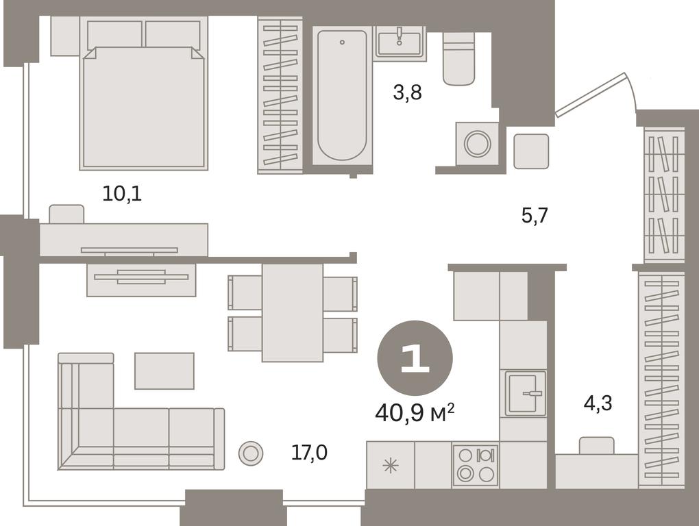 Продажа 1-комн. квартиры, 40,9 м² в ЖК «Квартал Герцена», жилой комплекс Квартал Герцена, Москва, Россия #1 Продажа 1-комн. квартиры, 40,9 м² в ЖК «Квартал Герцена», жилой комплекс Квартал Герцена, Москва, Россия #1