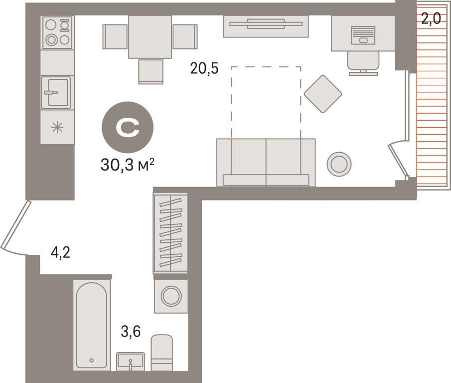 Apartment Sale, 30.3 sq. m. at Pervy kvartal, Kalinovaya ulitsa, derevnya Sapronovo, Leninskiy City District, Moscow Region, Russia #1 Apartment Sale, 30.3 sq. m. at Pervy kvartal, Kalinovaya ulitsa, derevnya Sapronovo, Leninskiy City District, Moscow Region, Russia #1