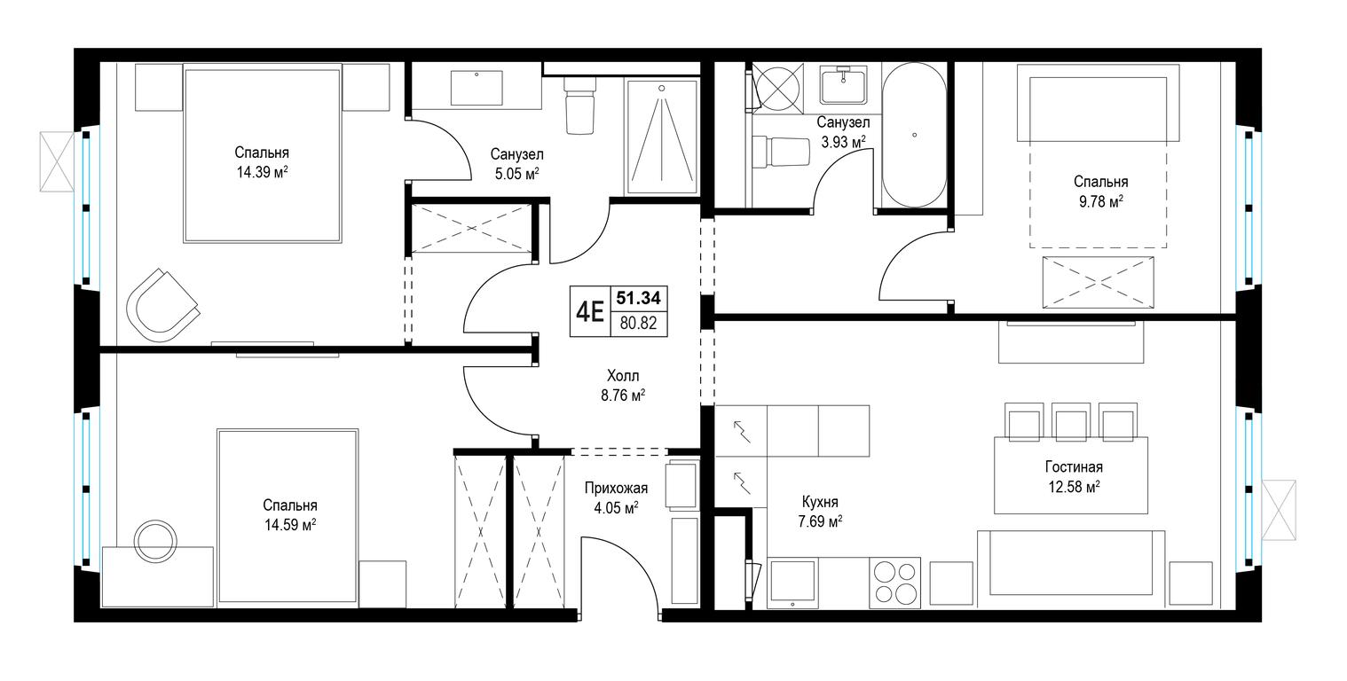 Продажа 3-комн. квартиры, 81,1 м² в ЖК «Эко Видное 2.0», квартал Центральный, 1, микрорайон Купелинка, деревня Сапроново, Ленинский городской округ, Московская область, Россия #1 Продажа 3-комн. квартиры, 81,1 м² в ЖК «Эко Видное 2.0», квартал Центральный, 1, микрорайон Купелинка, деревня Сапроново, Ленинский городской округ, Московская область, Россия #1