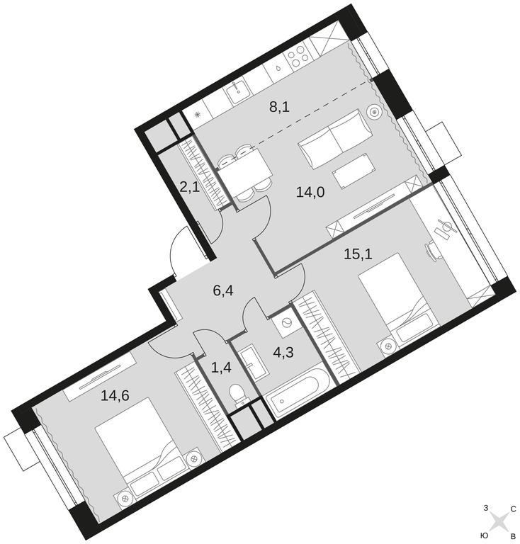 Продажа 3-комн. квартиры, 66 м² в ЖК «Датский квартал», жилой комплекс Датский квартал, посёлок Нагорное, городской округ Мытищи, Московская область, Россия #1 Продажа 3-комн. квартиры, 66 м² в ЖК «Датский квартал», жилой комплекс Датский квартал, посёлок Нагорное, городской округ Мытищи, Московская область, Россия #1