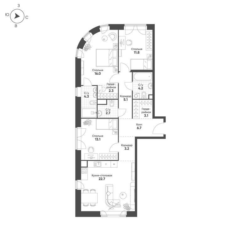 Продажа 3-комн. квартиры, 95,2 м² в ЖК «MariInn Park (Мариин парк)», Октябрьская улица, 103, Москва, Россия #1 Продажа 3-комн. квартиры, 95,2 м² в ЖК «MariInn Park (Мариин парк)», Октябрьская улица, 103, Москва, Россия #1