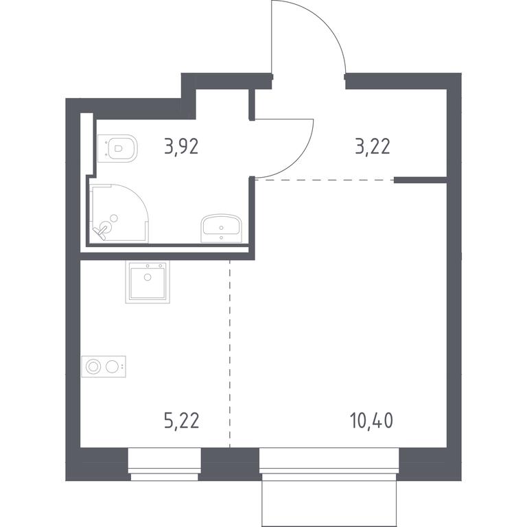 Apartment Sale, 22.76 sq. m. at Kvartal Domashnij, Donetskaya Street, 30с11, Moscow, Russia #1
