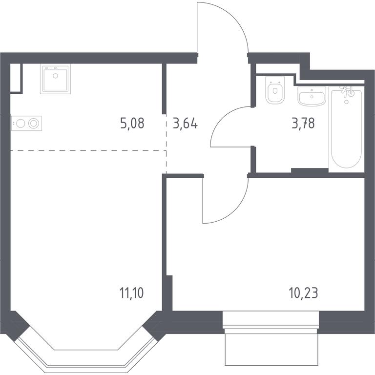 Apartment Sale, 33.83 sq. m. at Kvartal Domashnij, Donetskaya Street, 30с11, Moscow, Russia #1 Apartment Sale, 33.83 sq. m. at Kvartal Domashnij, Donetskaya Street, 30с11, Moscow, Russia #1
