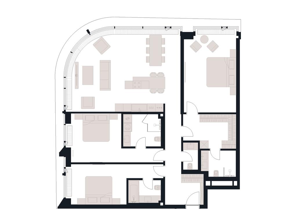 3-BD Apartment Sale, 149.2平方米 at Victory Park Residences, Bratyev Fonchenko Street, вл3, Moscow, Russia #1 3-BD Apartment Sale, 149.2平方米 at Victory Park Residences, Bratyev Fonchenko Street, вл3, Moscow, Russia #1