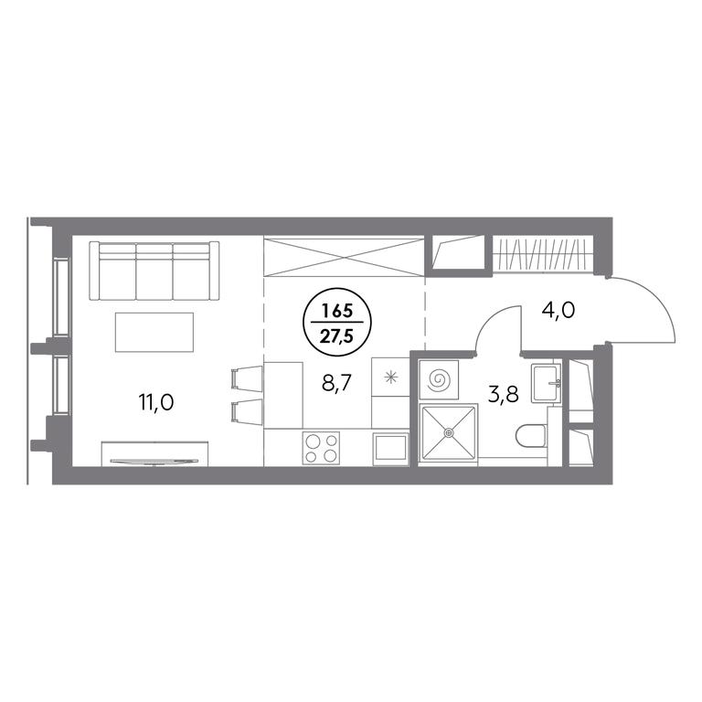 Продажа 1-комн. квартиры, 27,5 м² в ЖК «Дом56», улица Фридриха Энгельса, 56с1, Москва, Россия #1 Продажа 1-комн. квартиры, 27,5 м² в ЖК «Дом56», улица Фридриха Энгельса, 56с1, Москва, Россия #1