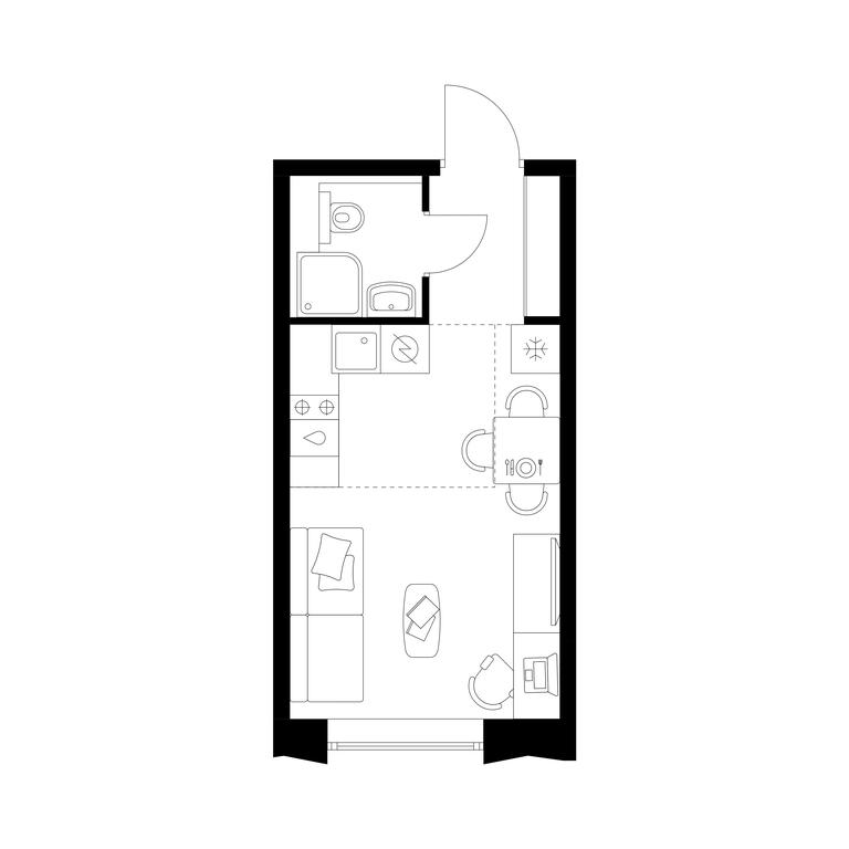 Apartment Sale, 21.3 sq. m. at Businovskiy Park, Izhorskaya Street, 6с5, Moscow, Russia #1 Apartment Sale, 21.3 sq. m. at Businovskiy Park, Izhorskaya Street, 6с5, Moscow, Russia #1