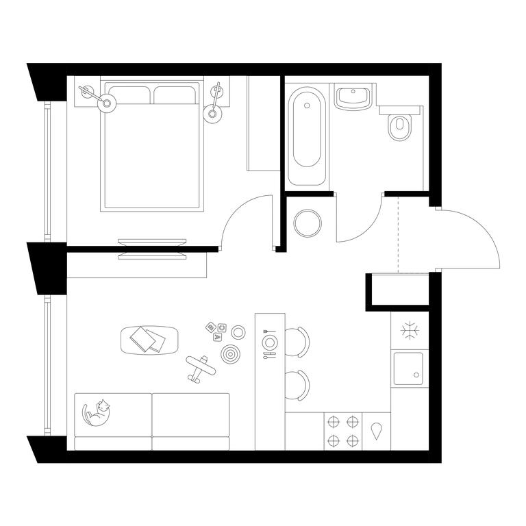 1-BD Apartment Sale, 32平方米 at Businovskiy Park, Izhorskaya Street, 6с5, Moscow, Russia #1 1-BD Apartment Sale, 32平方米 at Businovskiy Park, Izhorskaya Street, 6с5, Moscow, Russia #1