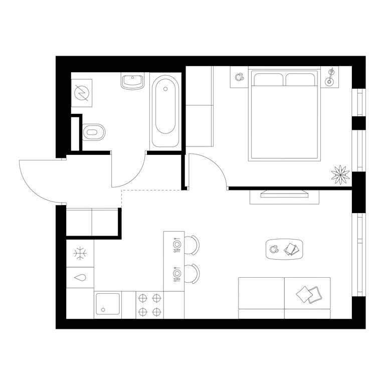 1-BD Apartment Sale, 32.4平方米 at Yaroslavskij kvartal, Yaroslavskiy Drive, 116, Korolyov, Moscow Region, Russia #1 1-BD Apartment Sale, 32.4平方米 at Yaroslavskij kvartal, Yaroslavskiy Drive, 116, Korolyov, Moscow Region, Russia #1