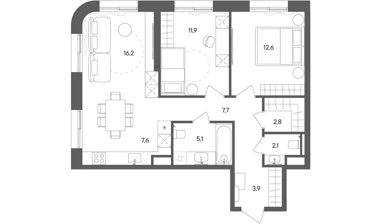 Продажа 2-комн. квартиры, 69,9 м² в ЖК «Sokolniki (Сокольники)», улица Гастелло, Москва, Россия #1 Продажа 2-комн. квартиры, 69,9 м² в ЖК «Sokolniki (Сокольники)», улица Гастелло, Москва, Россия #1