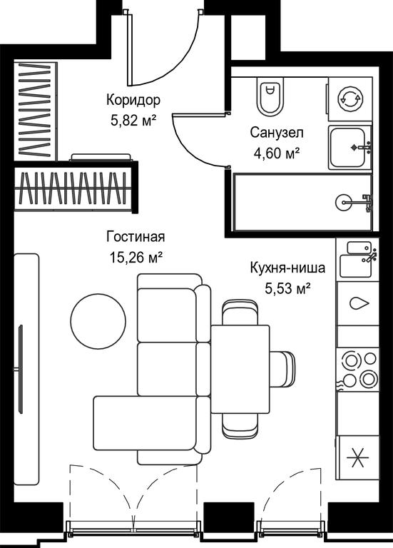 Apartment Sale, 31.21 sq. m. at Seliger City, Ilmenskiy Drive, 14к3, Moscow, Russia #2 Apartment Sale, 31.21 sq. m. at Seliger City, Ilmenskiy Drive, 14к3, Moscow, Russia #2