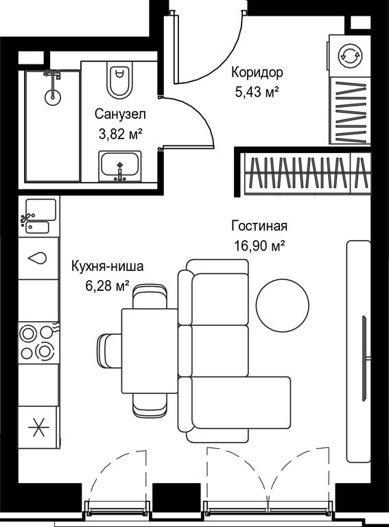 Apartment Sale, 32.43平方米 at Seliger City, Ilmenskiy Drive, 14к3, Moscow, Russia #2 Apartment Sale, 32.43平方米 at Seliger City, Ilmenskiy Drive, 14к3, Moscow, Russia #2