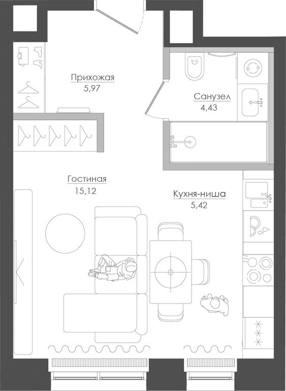 Apartment Sale, 31.62平方米 at Seliger City, Ilmenskiy Drive, 14к3, Moscow, Russia #1 Apartment Sale, 31.62平方米 at Seliger City, Ilmenskiy Drive, 14к3, Moscow, Russia #1