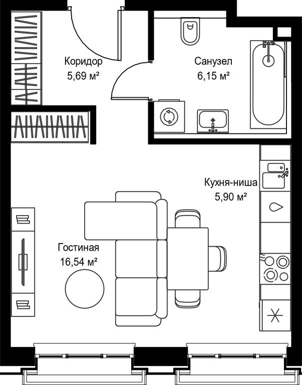 Apartment Sale, 34.28 sq. m. at Seliger City, Ilmenskiy Drive, 14к3, Moscow, Russia #2 Apartment Sale, 34.28 sq. m. at Seliger City, Ilmenskiy Drive, 14к3, Moscow, Russia #2