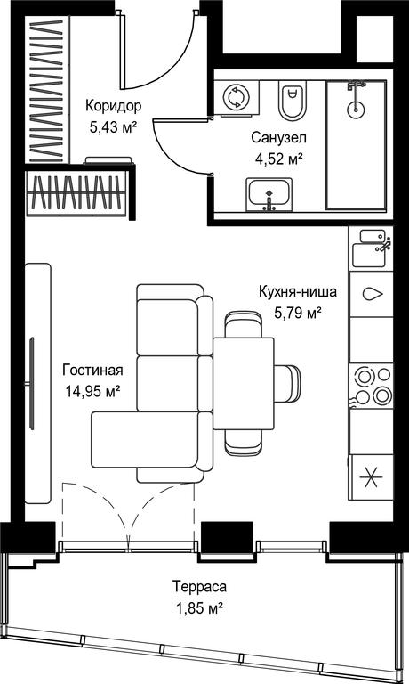 Apartment Sale, 32.54 sq. m. at Seliger City, Ilmenskiy Drive, 14к3, Moscow, Russia #2 Apartment Sale, 32.54 sq. m. at Seliger City, Ilmenskiy Drive, 14к3, Moscow, Russia #2