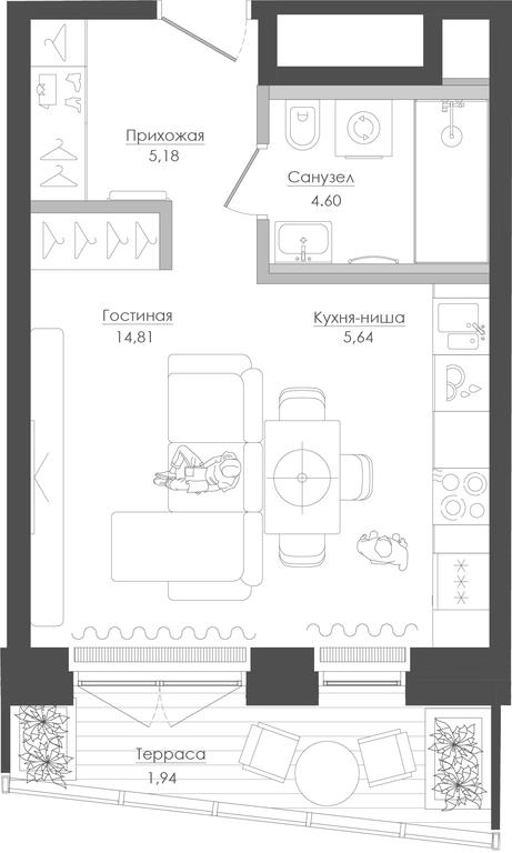 Apartment Sale, 32.54平方米 at Seliger City, Ilmenskiy Drive, 14к3, Moscow, Russia #1 Apartment Sale, 32.54平方米 at Seliger City, Ilmenskiy Drive, 14к3, Moscow, Russia #1