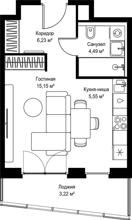 Apartment Sale, 34.64 sq. m. at Seliger City, Ilmenskiy Drive, 14к3, Moscow, Russia #2 Apartment Sale, 34.64 sq. m. at Seliger City, Ilmenskiy Drive, 14к3, Moscow, Russia #2
