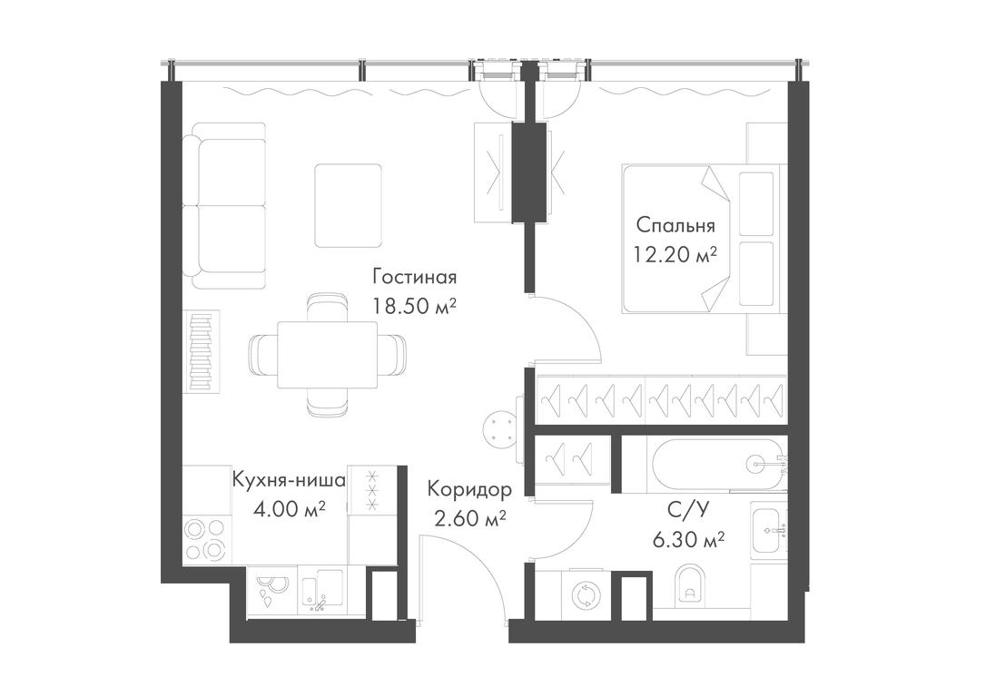 1-BD Apartment Sale, 43.6 sq. m. at Slava, Leningradskiy Avenue, 8с10, Moscow, Russia #1 1-BD Apartment Sale, 43.6 sq. m. at Slava, Leningradskiy Avenue, 8с10, Moscow, Russia #1