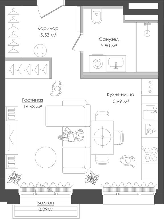 Apartment Sale, 35.27平方米 at Seliger City, Ilmenskiy Drive, 14к3, Moscow, Russia #1 Apartment Sale, 35.27平方米 at Seliger City, Ilmenskiy Drive, 14к3, Moscow, Russia #1
