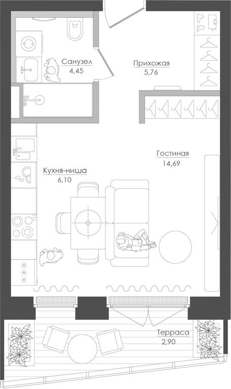 Apartment Sale, 35.04平方米 at Seliger City, Ilmenskiy Drive, 14к3, Moscow, Russia #1 Apartment Sale, 35.04平方米 at Seliger City, Ilmenskiy Drive, 14к3, Moscow, Russia #1
