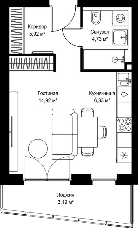 Apartment Sale, 35.09 sq. m. at Seliger City, Ilmenskiy Drive, 14к3, Moscow, Russia #2 Apartment Sale, 35.09 sq. m. at Seliger City, Ilmenskiy Drive, 14к3, Moscow, Russia #2