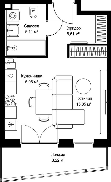 Apartment Sale, 35.84平方米 at Seliger City, Ilmenskiy Drive, 14к3, Moscow, Russia #2 Apartment Sale, 35.84平方米 at Seliger City, Ilmenskiy Drive, 14к3, Moscow, Russia #2