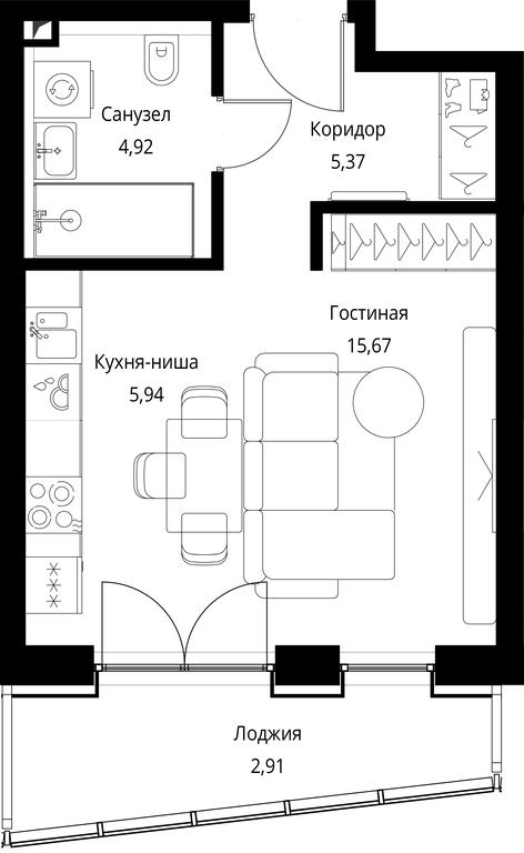 Apartment Sale, 35.84平方米 at Seliger City, Ilmenskiy Drive, 14к3, Moscow, Russia #1 Apartment Sale, 35.84平方米 at Seliger City, Ilmenskiy Drive, 14к3, Moscow, Russia #1
