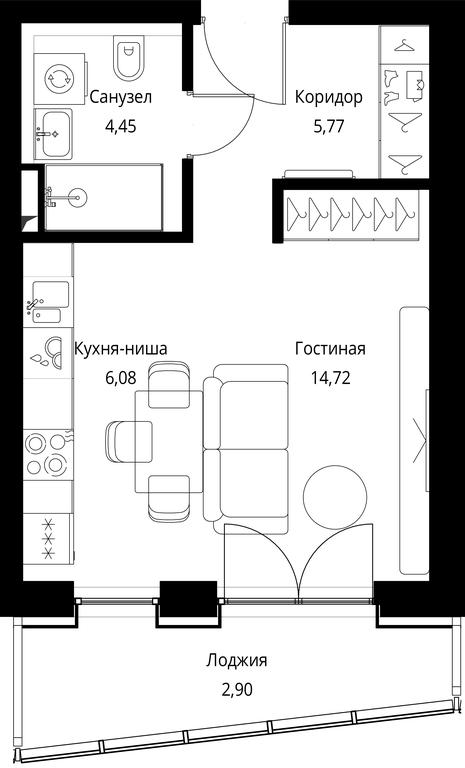 Apartment Sale, 35.2 sq. m. at Seliger City, Ilmenskiy Drive, 14к3, Moscow, Russia #1 Apartment Sale, 35.2 sq. m. at Seliger City, Ilmenskiy Drive, 14к3, Moscow, Russia #1
