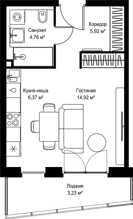 Apartment Sale, 35.2平方米 at Seliger City, Ilmenskiy Drive, 14к3, Moscow, Russia #2 Apartment Sale, 35.2平方米 at Seliger City, Ilmenskiy Drive, 14к3, Moscow, Russia #2