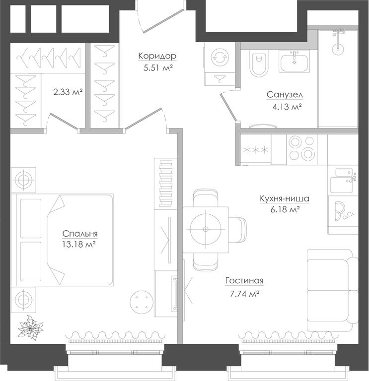 1-BD Apartment Sale, 40.12 sq. m. at Seliger City, Ilmenskiy Drive, 14к3, Moscow, Russia #1 1-BD Apartment Sale, 40.12 sq. m. at Seliger City, Ilmenskiy Drive, 14к3, Moscow, Russia #1