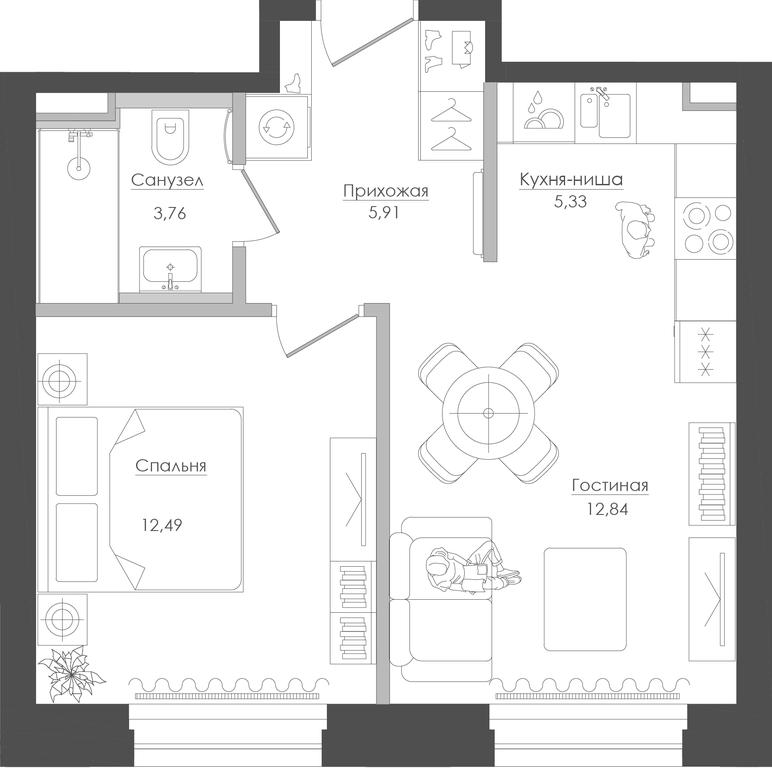 1-BD Apartment Sale, 40.42 sq. m. at Seliger City, Ilmenskiy Drive, 14к3, Moscow, Russia #1 1-BD Apartment Sale, 40.42 sq. m. at Seliger City, Ilmenskiy Drive, 14к3, Moscow, Russia #1