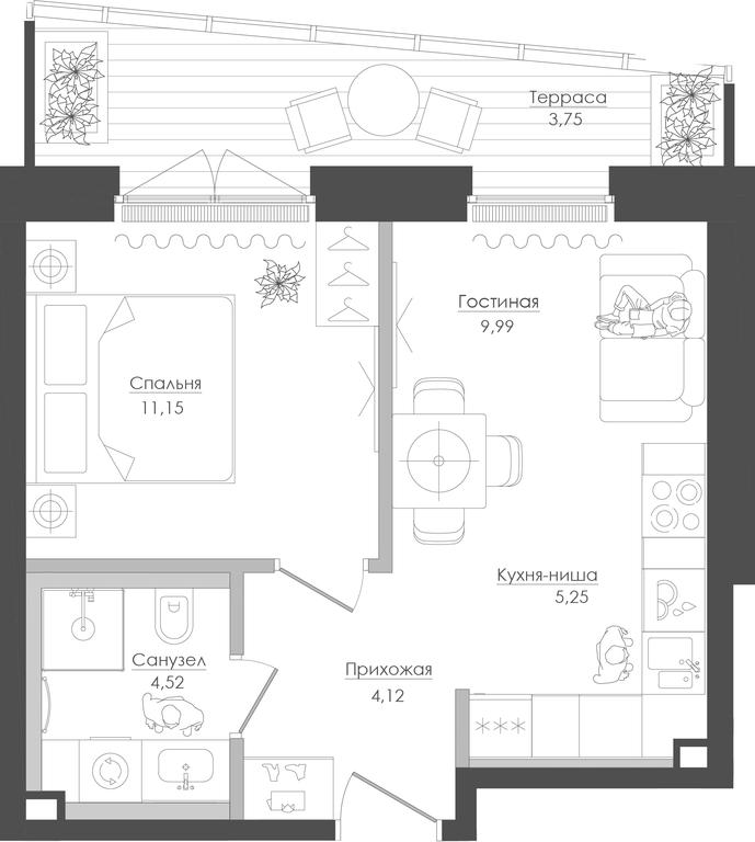 1-BD Apartment Sale, 39.94 sq. m. at Seliger City, Ilmenskiy Drive, 14к3, Moscow, Russia #1 1-BD Apartment Sale, 39.94 sq. m. at Seliger City, Ilmenskiy Drive, 14к3, Moscow, Russia #1