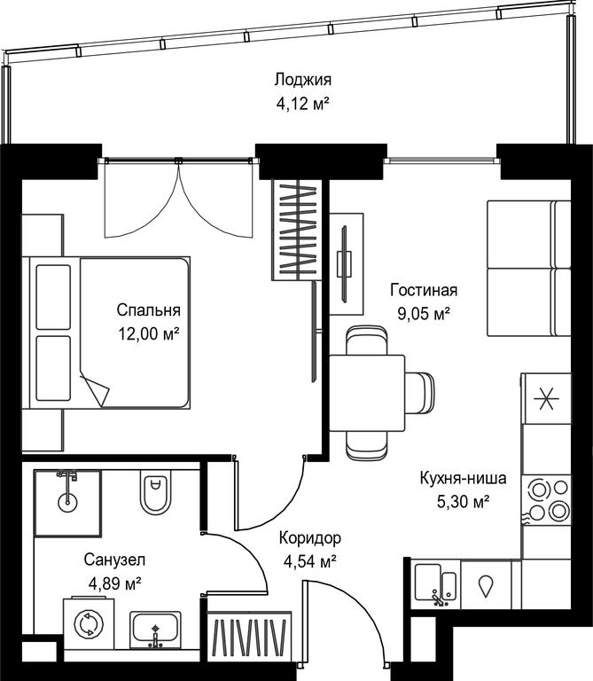 1-BD Apartment Sale, 39.9 sq. m. at Seliger City, Ilmenskiy Drive, 14к3, Moscow, Russia #2