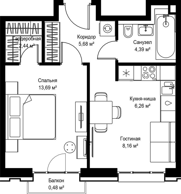 Продажа 1-комн. квартиры, 41,1 м² в ЖК «Селигер Сити», Ильменский проезд, 14к3, Москва, Россия #2 Продажа 1-комн. квартиры, 41,1 м² в ЖК «Селигер Сити», Ильменский проезд, 14к3, Москва, Россия #2