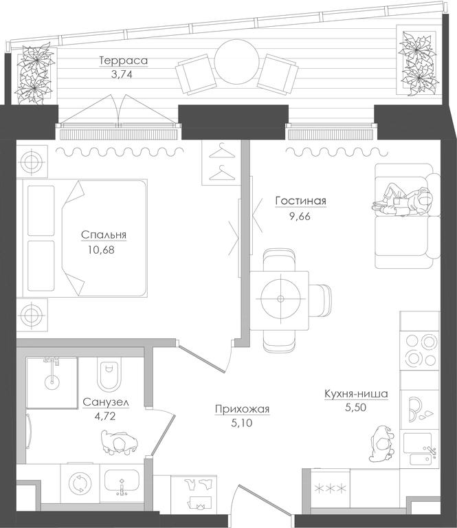 1-BD Apartment Sale, 40.78 sq. m. at Seliger City, Ilmenskiy Drive, 14к3, Moscow, Russia #1 1-BD Apartment Sale, 40.78 sq. m. at Seliger City, Ilmenskiy Drive, 14к3, Moscow, Russia #1