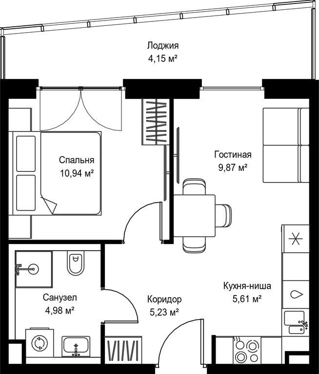1-BD Apartment Sale, 40.78 sq. m. at Seliger City, Ilmenskiy Drive, 14к3, Moscow, Russia #2 1-BD Apartment Sale, 40.78 sq. m. at Seliger City, Ilmenskiy Drive, 14к3, Moscow, Russia #2