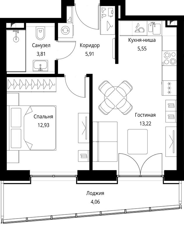1-BD Apartment Sale, 46.91 sq. m. at Seliger City, Ilmenskiy Drive, 14к3, Moscow, Russia #1 1-BD Apartment Sale, 46.91 sq. m. at Seliger City, Ilmenskiy Drive, 14к3, Moscow, Russia #1