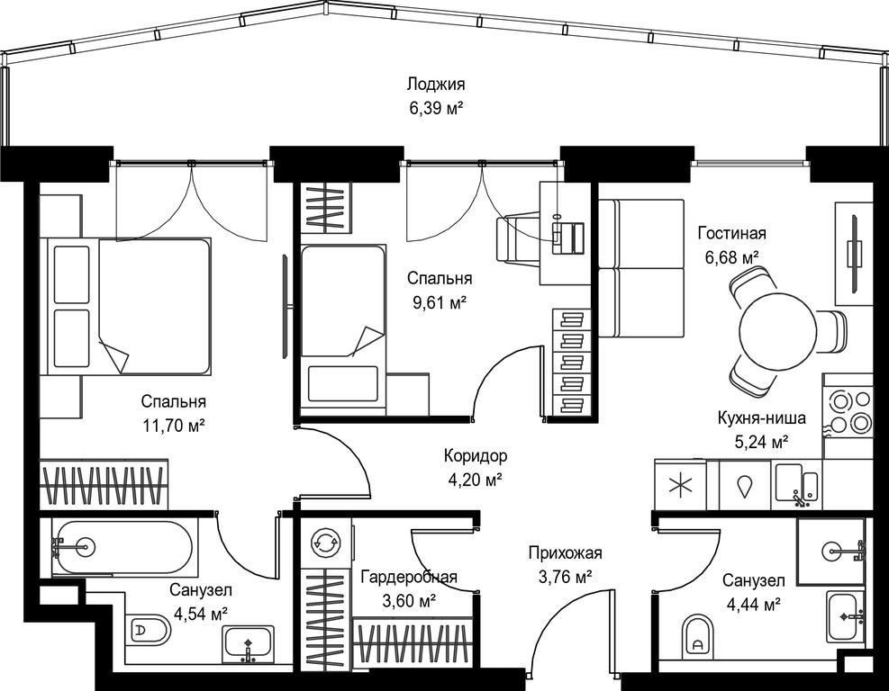 2-BD Apartment Sale, 60.16 sq. m. at Seliger City, Ilmenskiy Drive, 14к3, Moscow, Russia #2 2-BD Apartment Sale, 60.16 sq. m. at Seliger City, Ilmenskiy Drive, 14к3, Moscow, Russia #2