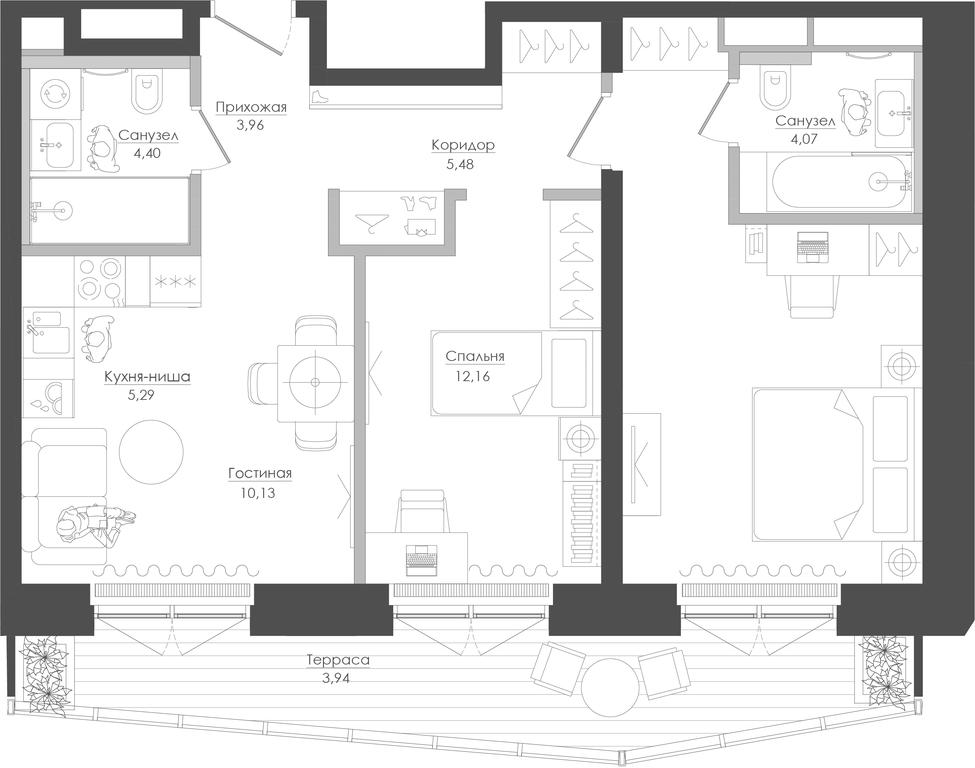 2-BD Apartment Sale, 69.26 sq. m. at Seliger City, Ilmenskiy Drive, 14к3, Moscow, Russia #1 2-BD Apartment Sale, 69.26 sq. m. at Seliger City, Ilmenskiy Drive, 14к3, Moscow, Russia #1