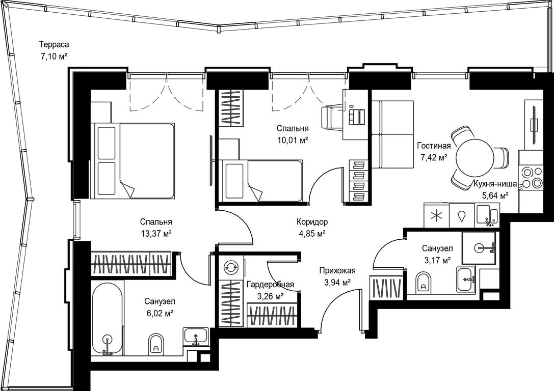 Продажа 2-комн. квартиры, 65,29 м² в ЖК «Селигер Сити», Ильменский проезд, 14к3, Москва, Россия #2