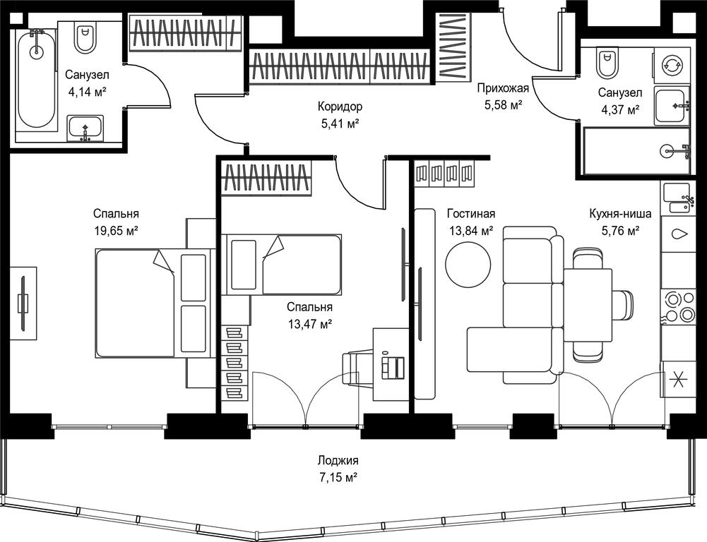 Продажа 2-комн. квартиры, 79,37 м² в ЖК «Селигер Сити», Ильменский проезд, 14к3, Москва, Россия #2